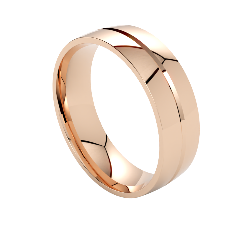 polerowane złote obrączki ślubne 585 różowe złoto